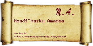 Mosánszky Amadea névjegykártya